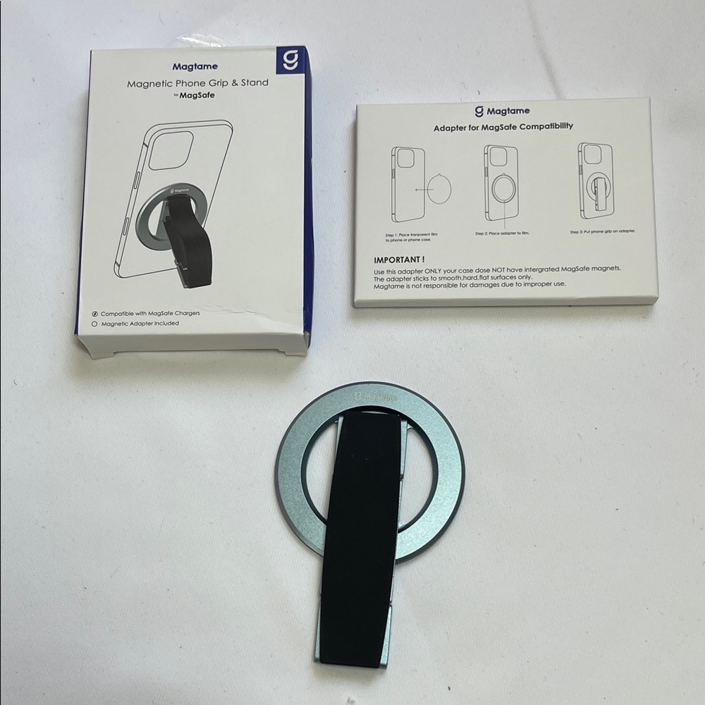 MagSafe Compatible Magnetic Phone Grip & Stand - Black